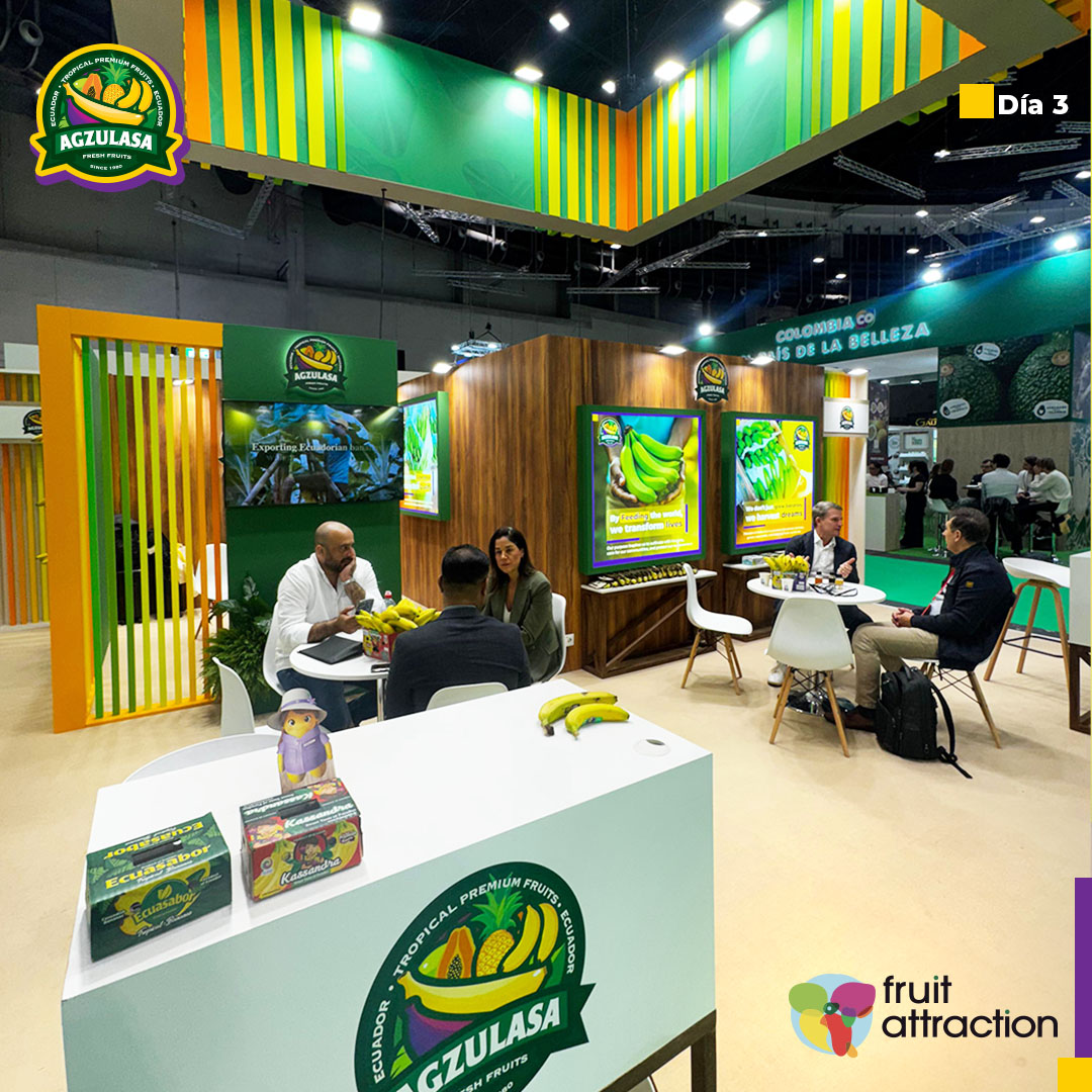 agzulasa's tweet photo. 🌟🍌 Último día en Fruit Attraction Madrid 2025

Concluimos esta feria internacional llenos de satisfacción por las conexiones creadas, los acuerdos alcanzados y la oportunidad de mostrar al mundo lo que distingue a Agzulasa: calidad, sostenibilidad y compromiso con las personas. https://t.co/qbPYWF256w