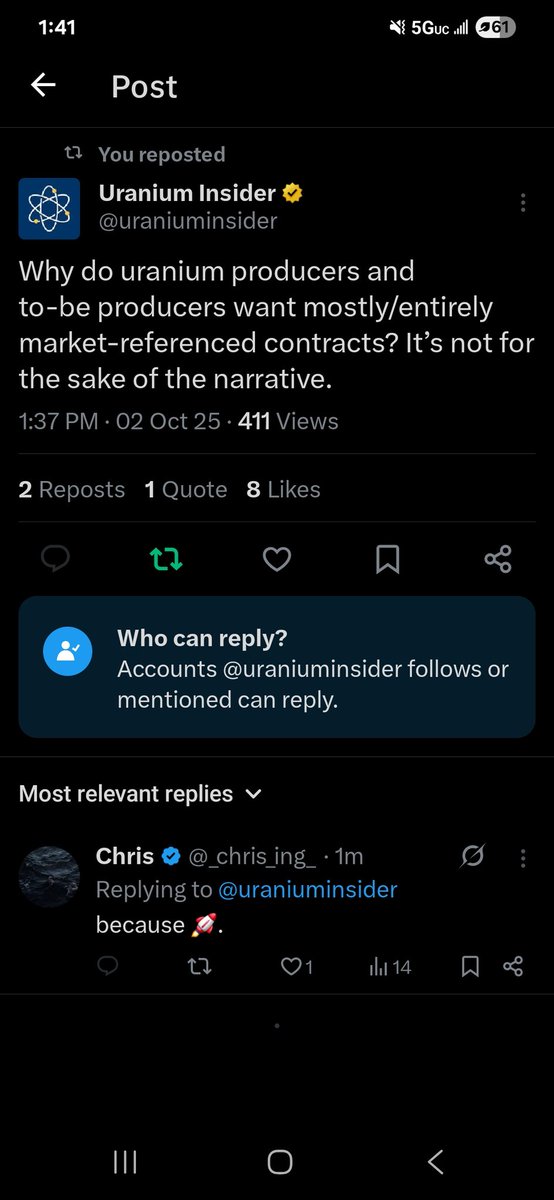 Dude asks a question, and only a select few can answer.  The answer is because they don't make money selling uranium. They make money selling shares.