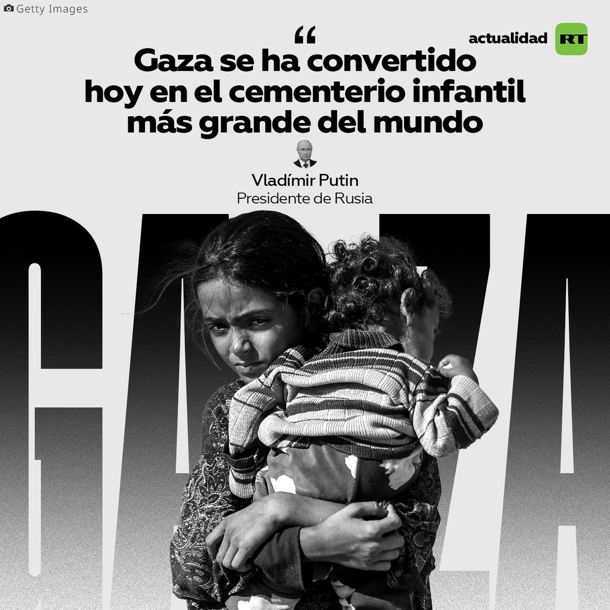 🇵🇸💔 *"Gaza se ha convertido en el MAYOR CEMENTERIO INFANTIL del mundo" — Putin*