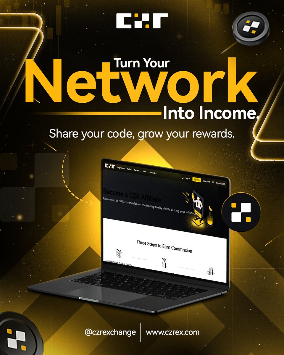 czrexchange's tweet image. Turn your Network into Income with the CZR Affiliate Program!
✅ Earn up to 50% commission
✅ Share your code, grow your rewards
✅ Simple 3-step signup

Start today 👉 czrex.com/en_US/newBroker

#CZRExchange #Crypto #affiliate