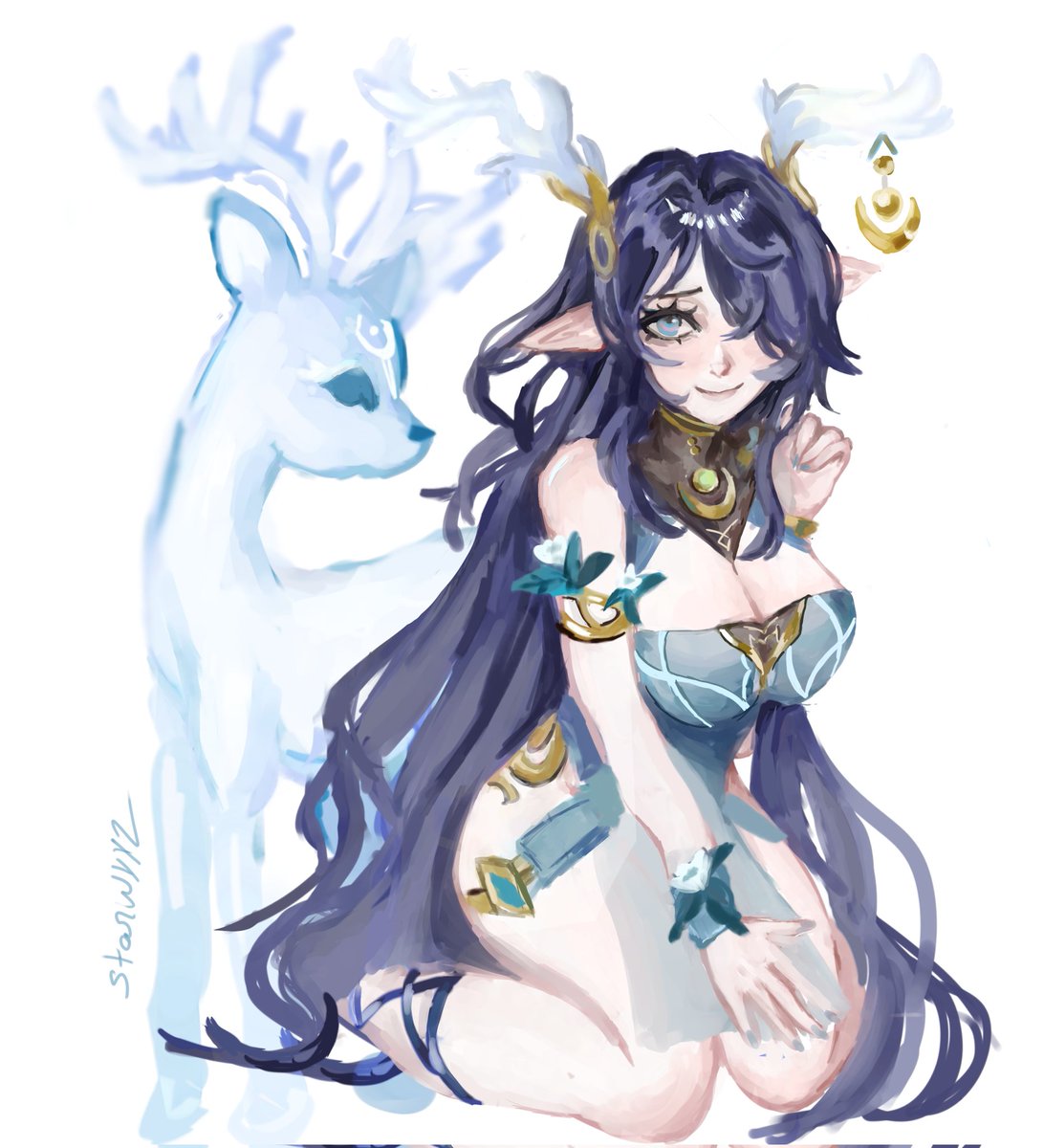 #GenshinImpact fanart! Guess who didn't get #lauma
Nao lets wait for Flins to come home
 #Genshinfanart #art