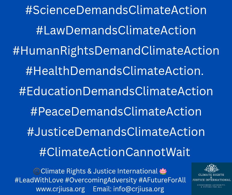 crji_info's tweet photo. The #ClimateCrisis affects every sector of society. We can choose to do something about it or turn a blind eye or claim "neutrality". Neutrality takes you nowhere, eventually people see through the facade. #GetInvolved #ClimateActionCannotWait & the World needs what you've got. https://t.co/S1kf07VpCL