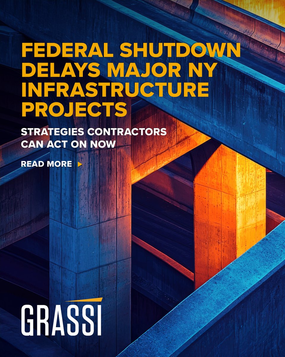 The federal shutdown has frozen $18 billion in infrastructure funding, delaying major NY transit projects like the Hudson Tunnel and Second Avenue Subway. Read more about the impacts: hubs.li/Q03M0ffC0 #ConstructionStrategy #NYInfrastructure