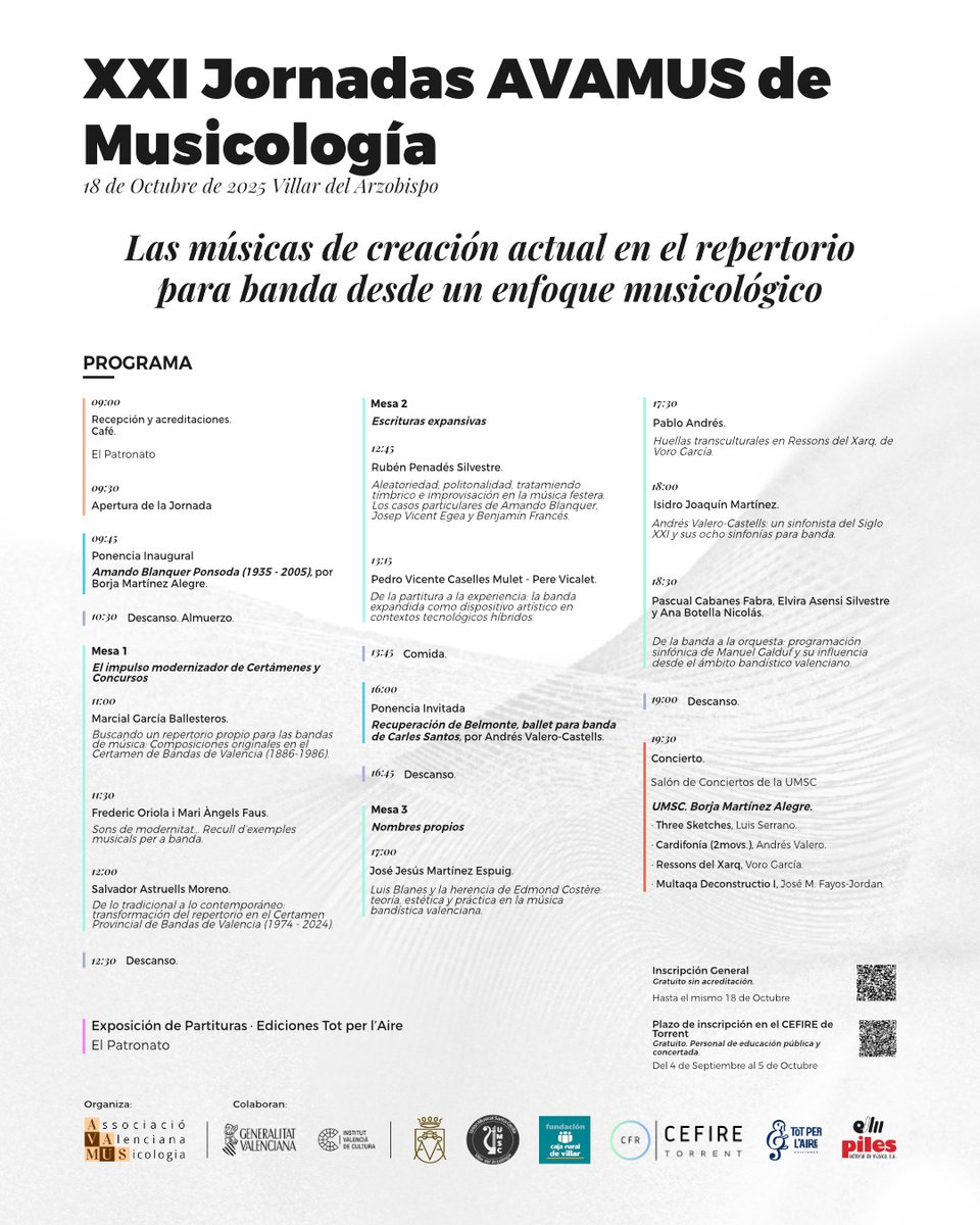 📝 Ja tenim el programa complet de les pròximes jornades a Villar del Arzobispo. Ens veiem prompte!