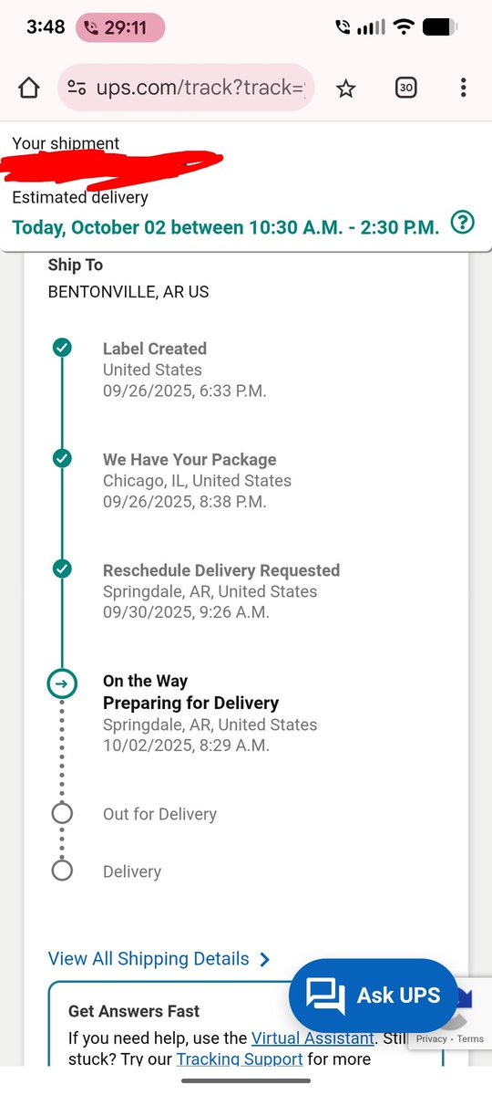 richchi72's tweet photo. @UPSHelpTea2 That's a lie. Ike from the Arkansas branch promised my package to go out for delivery today and guess what....... https://t.co/WXtGc0UD69
