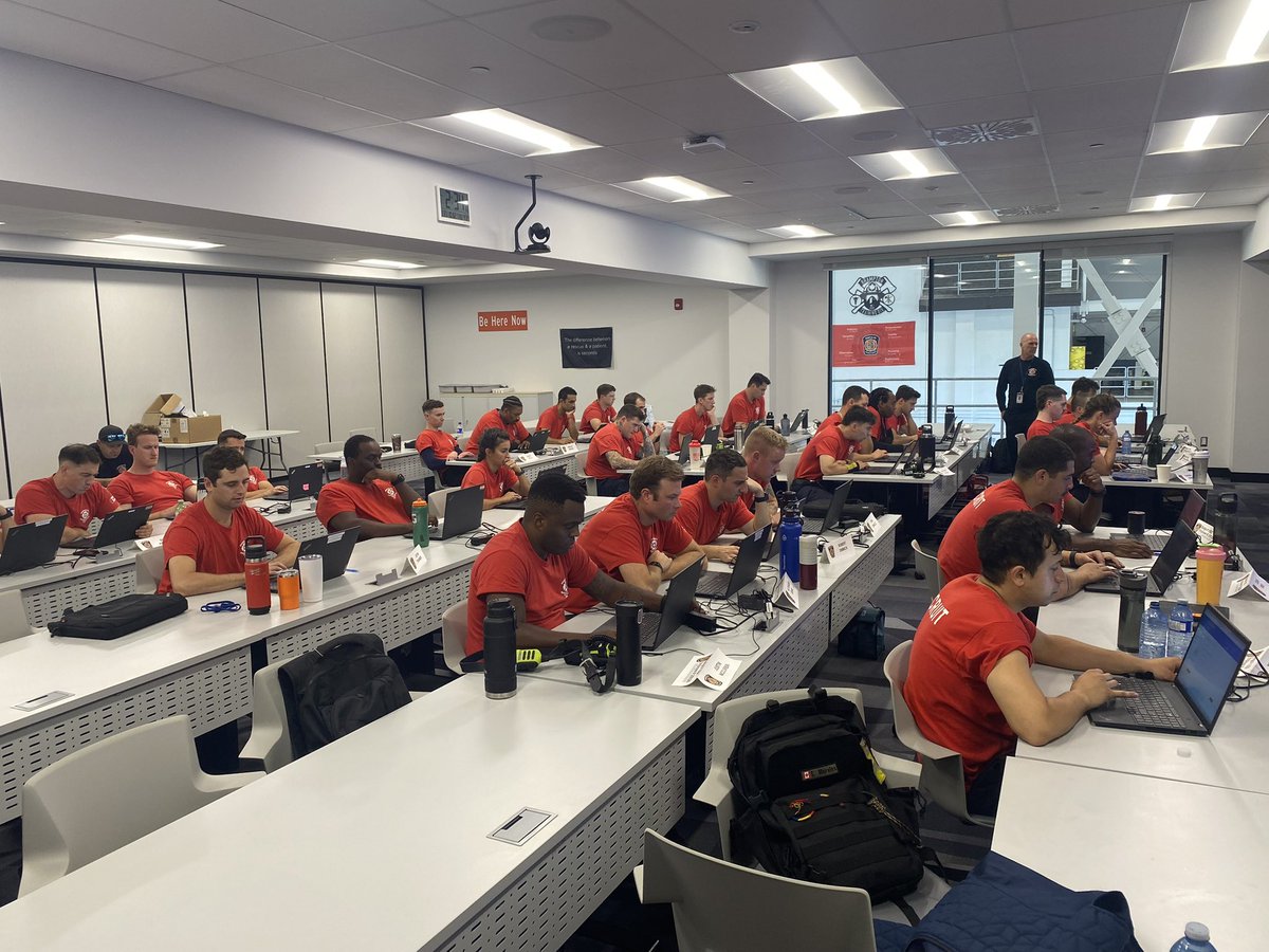 After a day of practical skill testing, BFES recruits are completing their 2nd test of the program. Theory &amp; practical testing are both important components of our program.