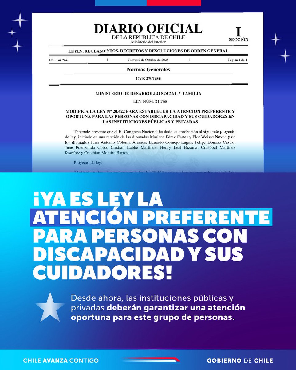 ¿Quiénes podrán acceder a esta atención preferente? 🤔

✅ Personas con discapacidad que cuenten con credencial o certificado correspondiente, emitido por el Servicio de Registro Civil e Identificación. 

✅ Personas cuidadoras que cuenten con el certificado del Registro Nacional