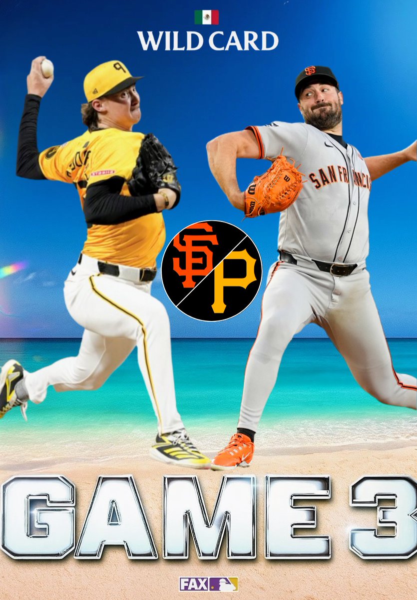 MLBONFAX's tweet photo. Bubba. Robbie. Pirates. Giants. It's a winner-take-all Game 3 from Cancun.

Who ya got?

#CancunRelentless 🇲🇽 https://t.co/tdtSkNyBRw
