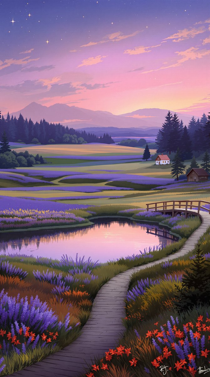 wallpaper_fm's tweet photo. Amid lavender fields, footsteps turned melodies into pathways of twilight magic.

#Wallpapers #Wallpapers4k #LavenderFields #TwilightMagic #NaturePathway #EveningGlow #ScenicView https://t.co/aUAeYTqKmH
