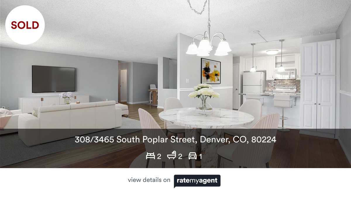 RobertBatura's tweet photo. 🛌 2 🛀 2 🚘 1
📍 308/3465 South Poplar Street, Denver, CO, 80224

My latest sale on #RateMyAgent.
Associate Broker 053009
https://t.co/oANhr00yd0

...
#ratemyagent #realestate https://t.co/iwyp0rAwU0
