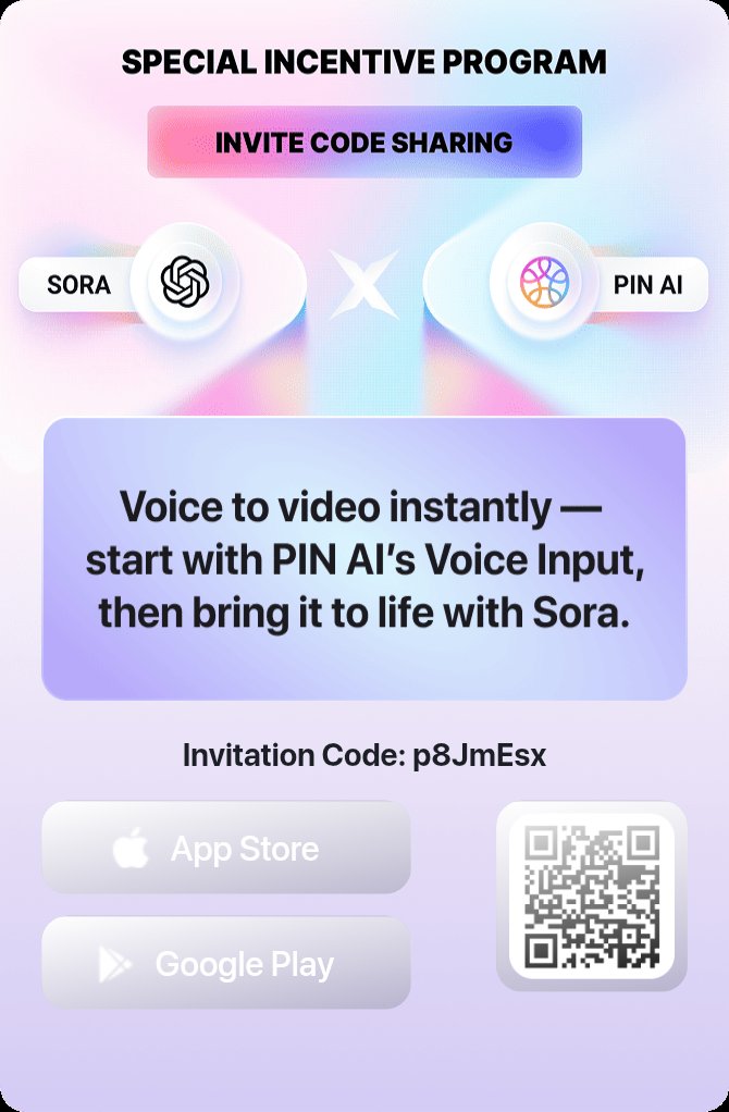 Awwerl02's tweet image. Forget typing! 🗣️ The future of social is *speaking*. Imagine AI listening, drafting, &amp;amp; amplifying your ideas in seconds. 🤯 Are you ready for conversational content creation? #SocialMedia #AITech

Voice Post by @pinai_io @OpenAI