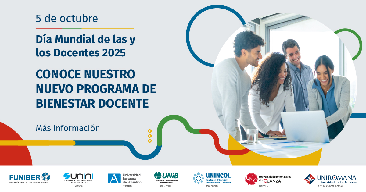📚✨ En UNINI México celebramos el Día Mundial de los Docentes este 5 de octubre. 🙌 Junto a FUNIBER y DigitalTA, impulsamos el Programa de Bienestar Docente para fortalecer la formación y desarrollo del profesorado. 

👉 Conoce más aquí. fnbr.es/cuv