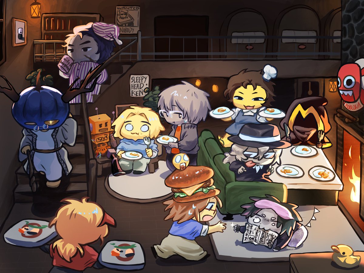 sleepyheadken_'s tweet image. (REPOST) 
Eepy buns in da lobby
#Forsaken #forsakenroblox #Inksaken