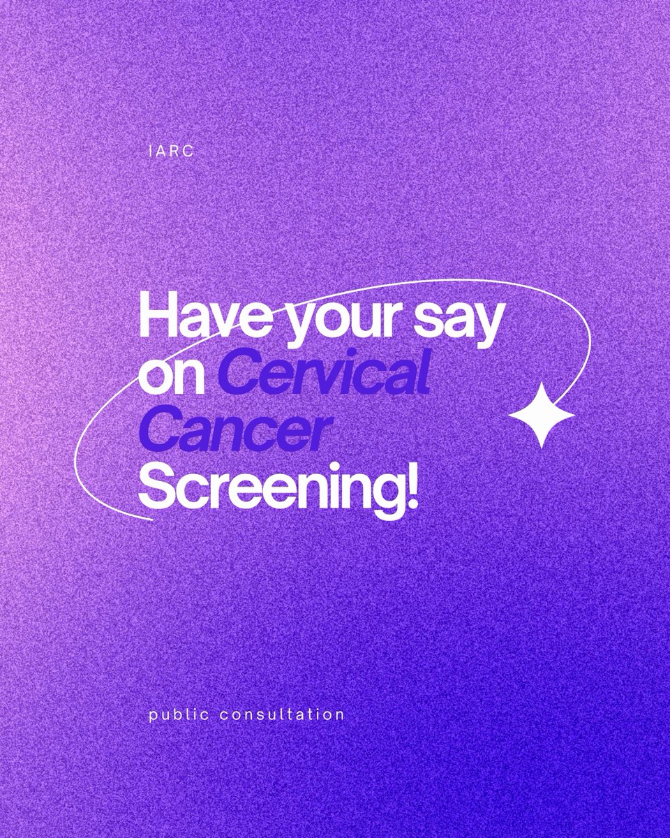 eucanscreen's tweet photo. 🌍 IARC launches a public consultation on #CervicalCancer screening &amp; triage approaches (HPV mRNA vs DNA, self-collection, biomarkers, AI-based methods &amp; more).
Have your say &amp; help shape the European Guidelines.
 👉 https://t.co/fesFED6ca3
#HPV #CancerPrevention #EUCanScreen https://t.co/M2QtGpTFKS