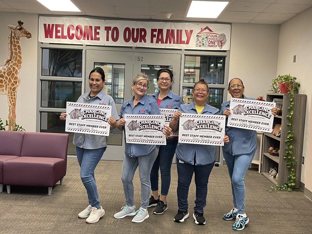 A heartfelt thank you to our custodians for their hard work, dedication, and care in keeping Rylander clean and welcoming for students and the community. We appreciate you! <a href="/Rockin_Rhinos/">Rylander Elementary</a> #CustodianAppreciationDay