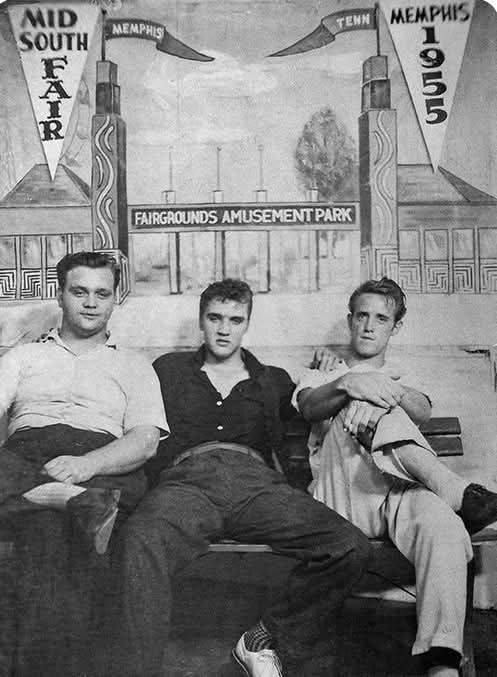 Elvis Presley at Mid-South Fair, Memphis, 1955.