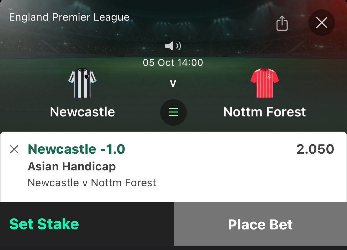 What price will Newcastle -1 AH be at KO? 👀
