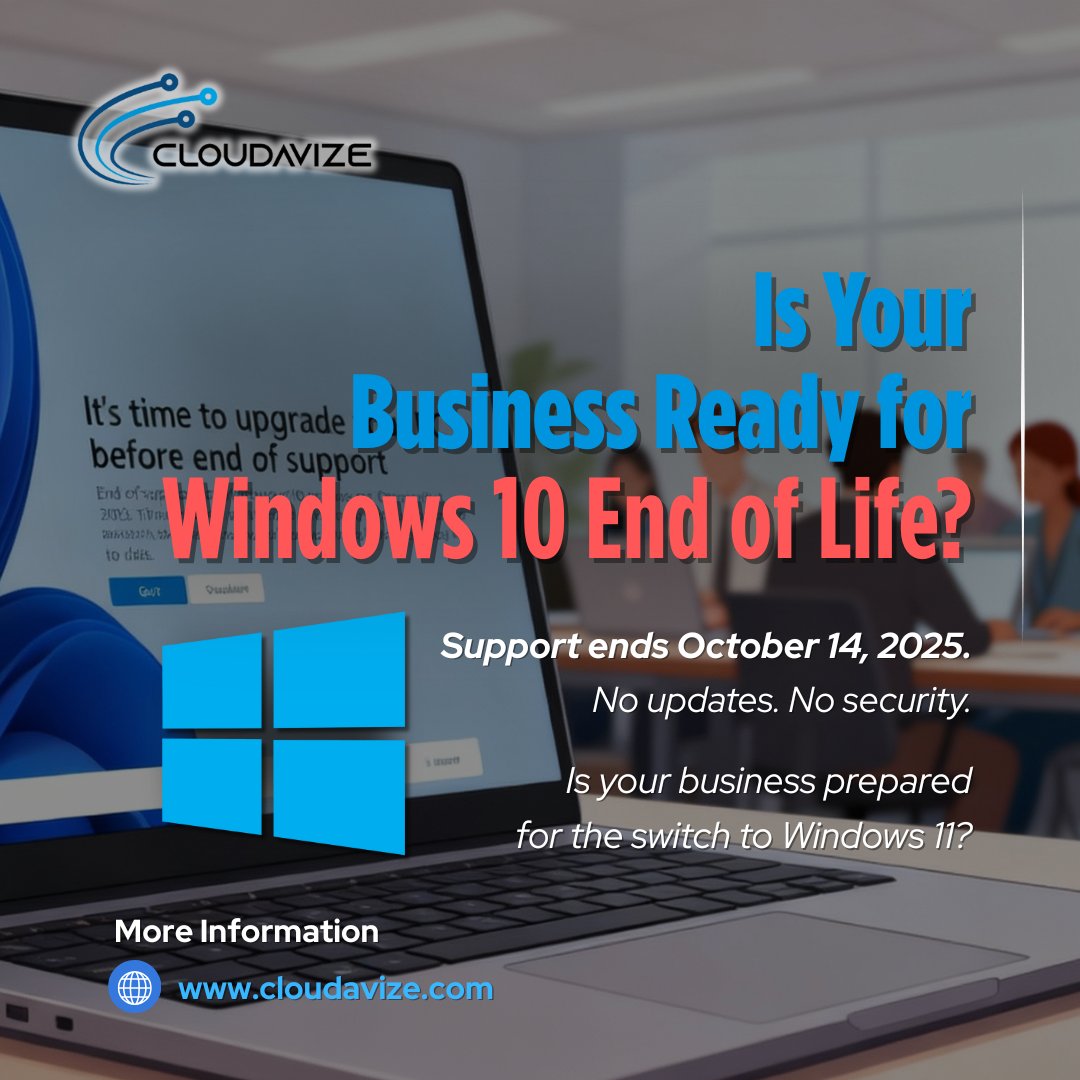 cloudavize's tweet image. 🚨 Windows 10 End of Life = Oct 14, 2025.
No updates. No patches. No safety net.

If you’re still on Windows 10, you’re already behind, and most old PCs can’t run Windows 11.

⚡ Act fast to stay secure.
👉 cloudavize.com/windows-10-end…

#Windows10EOL #CyberSecurity #ITSupport