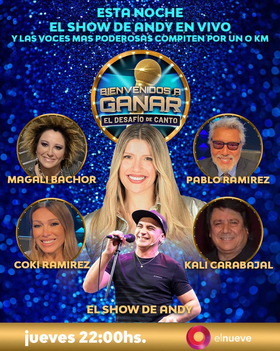 canal9oficial's tweet photo. 🎬✨ Esta noche en #BienvenidosAGanar, el show de Andy en vivo! @ELSHOWDEANDY 

📺 El programa conducido por @laufer4  te acompaña cada noche para cerrar tu día de la mejor manera.

🗓️ De lunes a viernes a las 22:00 por #ElNueve #Sumate https://t.co/kkm62Vk7VP