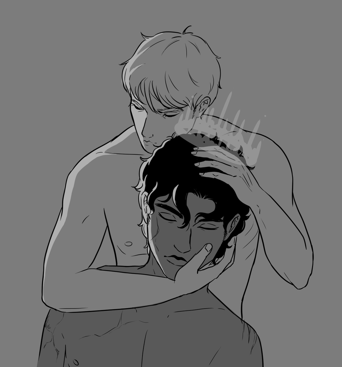 M_M_Matias's tweet photo. Ox e Joe para o desenho de dia 3 porque achei que abdicar do seu título de Alpha para salvar Ox me lembrava o conceito de coroa/ trono que seria o tema deste dia
#Wolfsong #Ravensong #Heartsong #Bennetts #GreenCreek https://t.co/NpUNmlgLi0