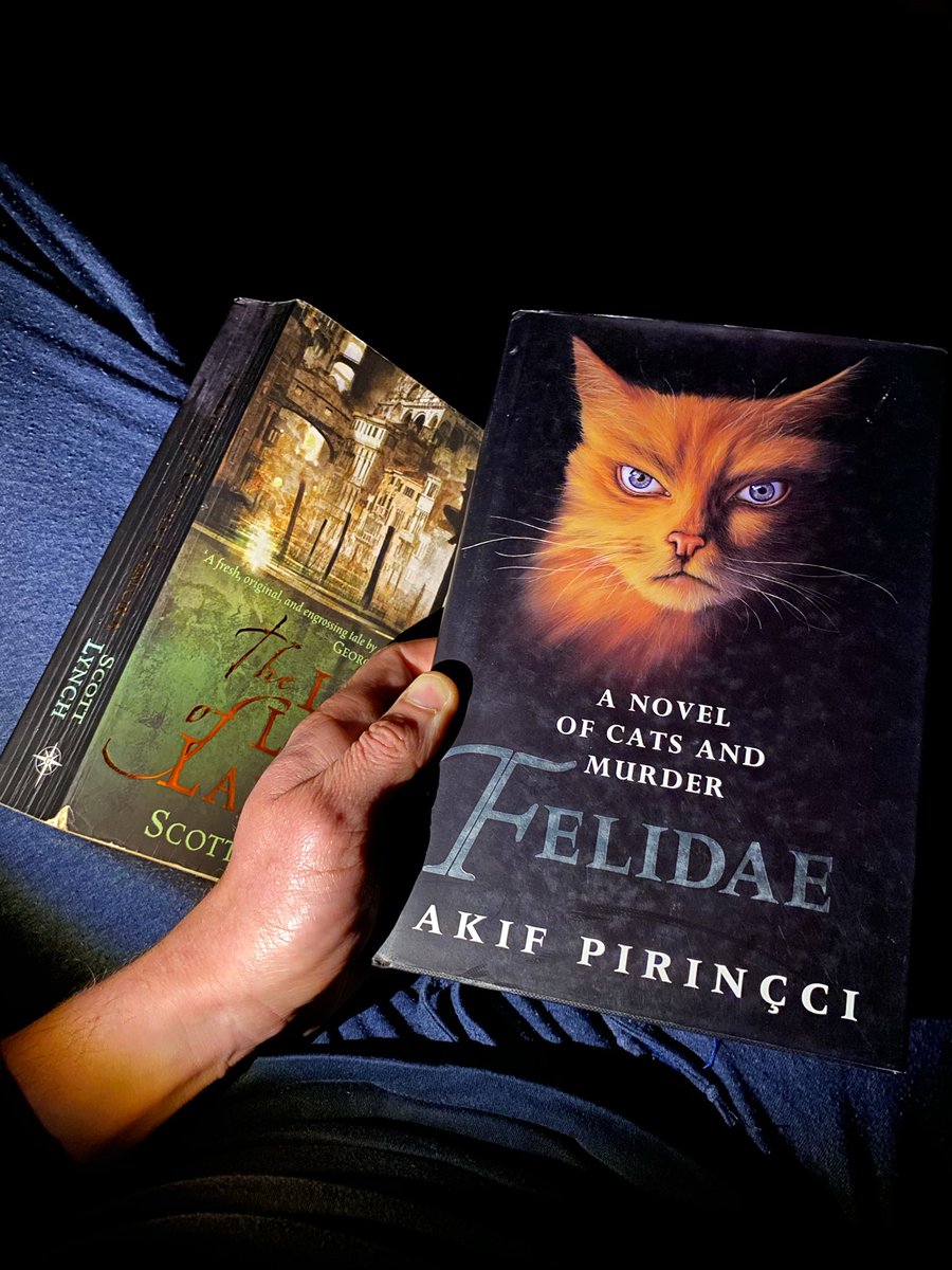 Finished up Lies of Lock Lamora, which was excellent, and now I’m starting on something random from the shelf to mix things up. Wish me luck! 

(P.S. I wish it was dogs, still reading it though)

(P.P.S - It is raining now, coziness intensifies)