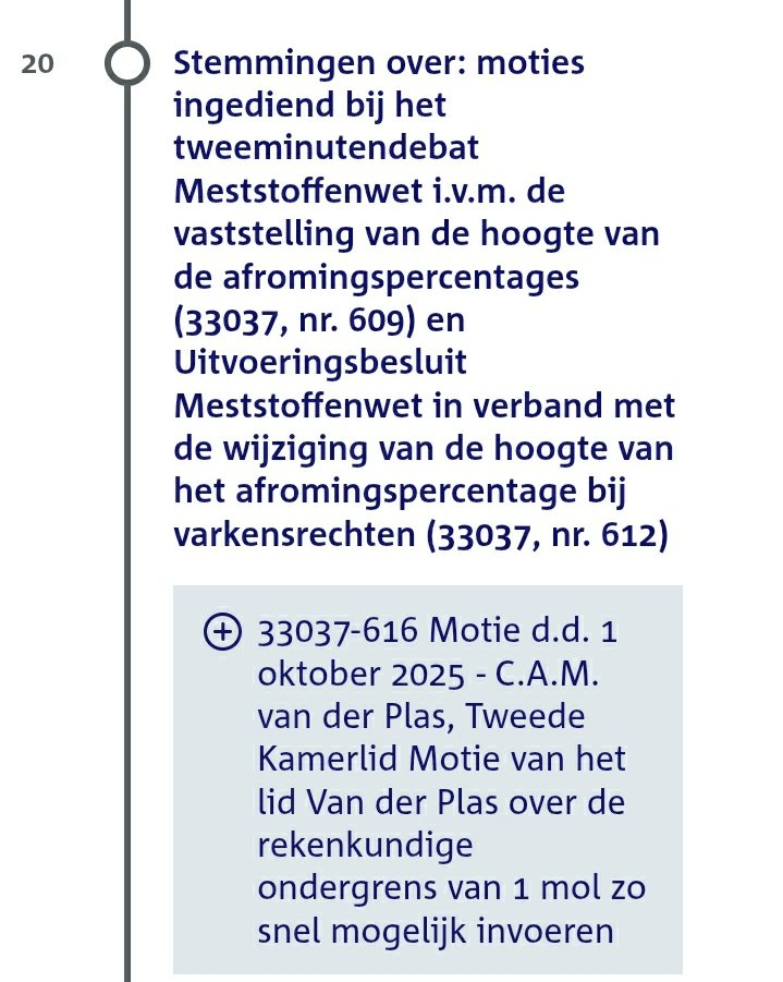 Motie van der Plas over de rekenkundige ondergrens is aangenomen, nu wel met steun van VVD.