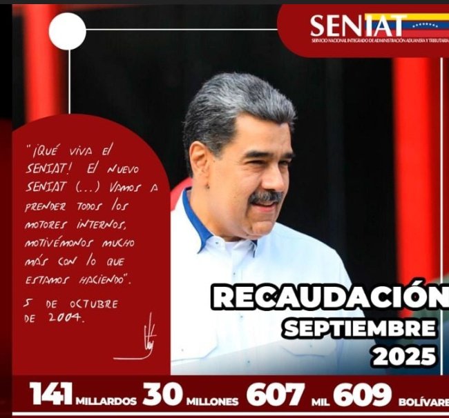 XtraLoco's tweet photo. Cada bolívar recaudado por el #SENIAT tiene un destino claro: el bienestar del pueblo.
#Plan7T
#PreparenLaMesa
#CHCh https://t.co/NF9aOUNeTb