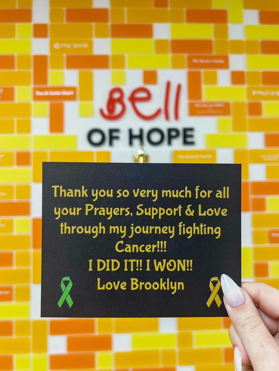 LiveLikeBella's tweet photo. Some of our favorite mail 💛 Brooklyn’s card said it all: “I did it! I won!” We’re overjoyed to celebrate her cancer-free milestone. Drop an emoji to cheer her on! 
#LiveLikeBella #ChildhoodCancerAwareness https://t.co/ji8Q0kkAli