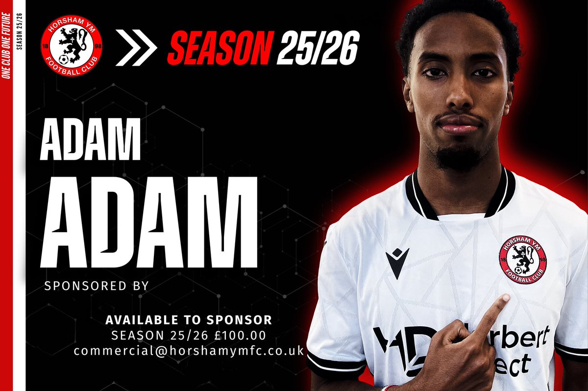 YM are delighted to announce exciting winger Adam Adam has joined on a dual registration from Broadbridge Heath

Adam goes straight into the YM squad for the difficult away test at Bexhill on Saturday

Welcome to YM Ads! 🤍🖤❤️