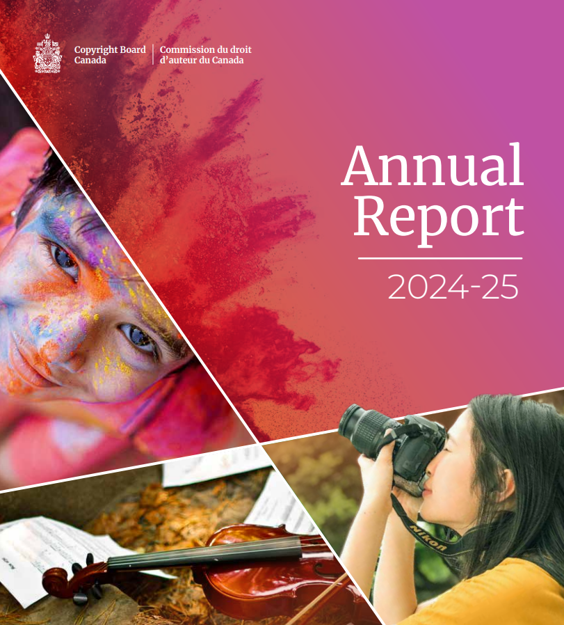COP_eng's tweet image. The Copyright Board of Canada’s 2024-2025 Annual Report is now available 👉 cb-cda.gc.ca