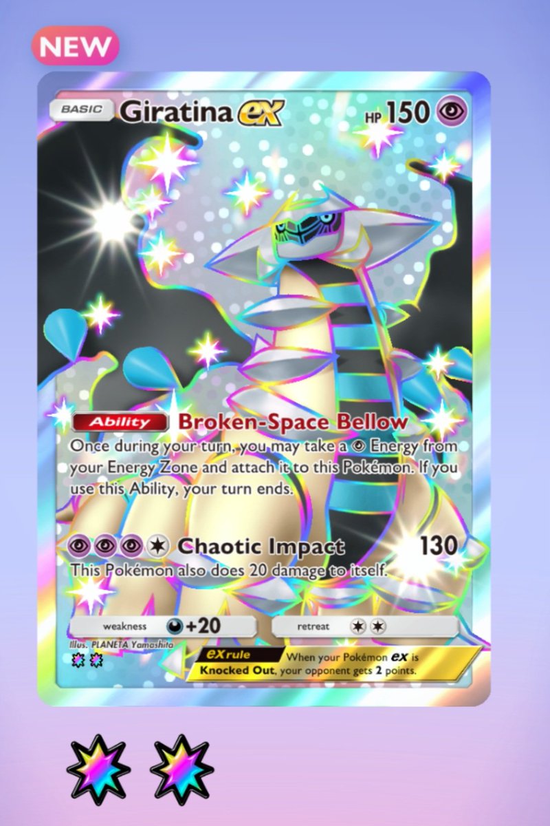 Raptor_Dan's tweet photo. Ese shiny si me gusta —matateroterola—🎶 #GiratinaX2 #DistortionWorld #PokemonTCGPocket https://t.co/Ahh5H53iDs