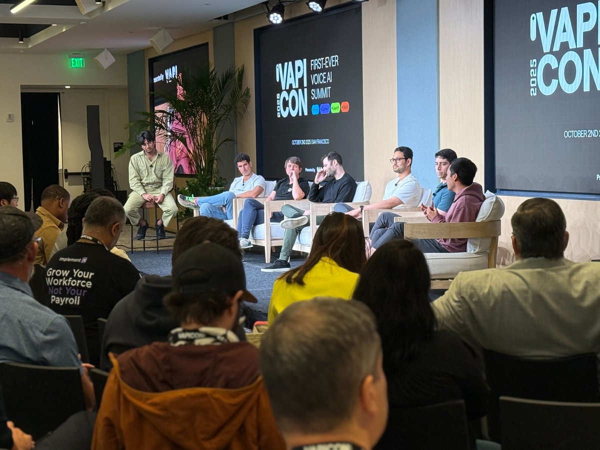 Vapi_AI's tweet image. We’re live at VapiCon 2025 in San Francisco, the first-ever Voice AI Summit bringing builders, founders, and innovators together.