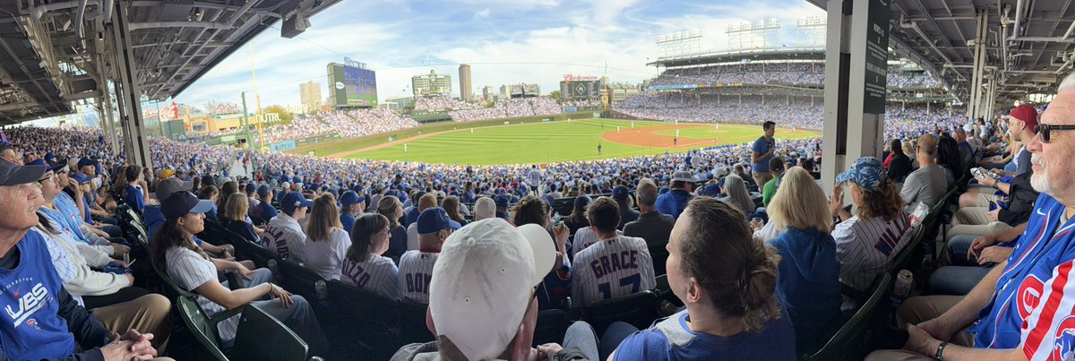 Xriptian's tweet image. Game 149 – October 1, 2025

San Diego Padres vs. Chicago Cubs
Wrigley Field, Chicago IL – Wild Card Game #2

A rare sighting tonight: Karen joined me at the ballpark. That’s like spotting Halley’s Comet—once in a great while, and everyone should stop what they’re doing to take…