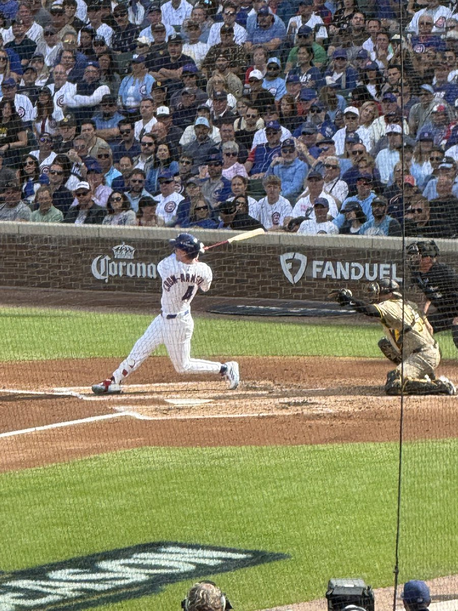 Xriptian's tweet image. Game 149 – October 1, 2025

San Diego Padres vs. Chicago Cubs
Wrigley Field, Chicago IL – Wild Card Game #2

A rare sighting tonight: Karen joined me at the ballpark. That’s like spotting Halley’s Comet—once in a great while, and everyone should stop what they’re doing to take…