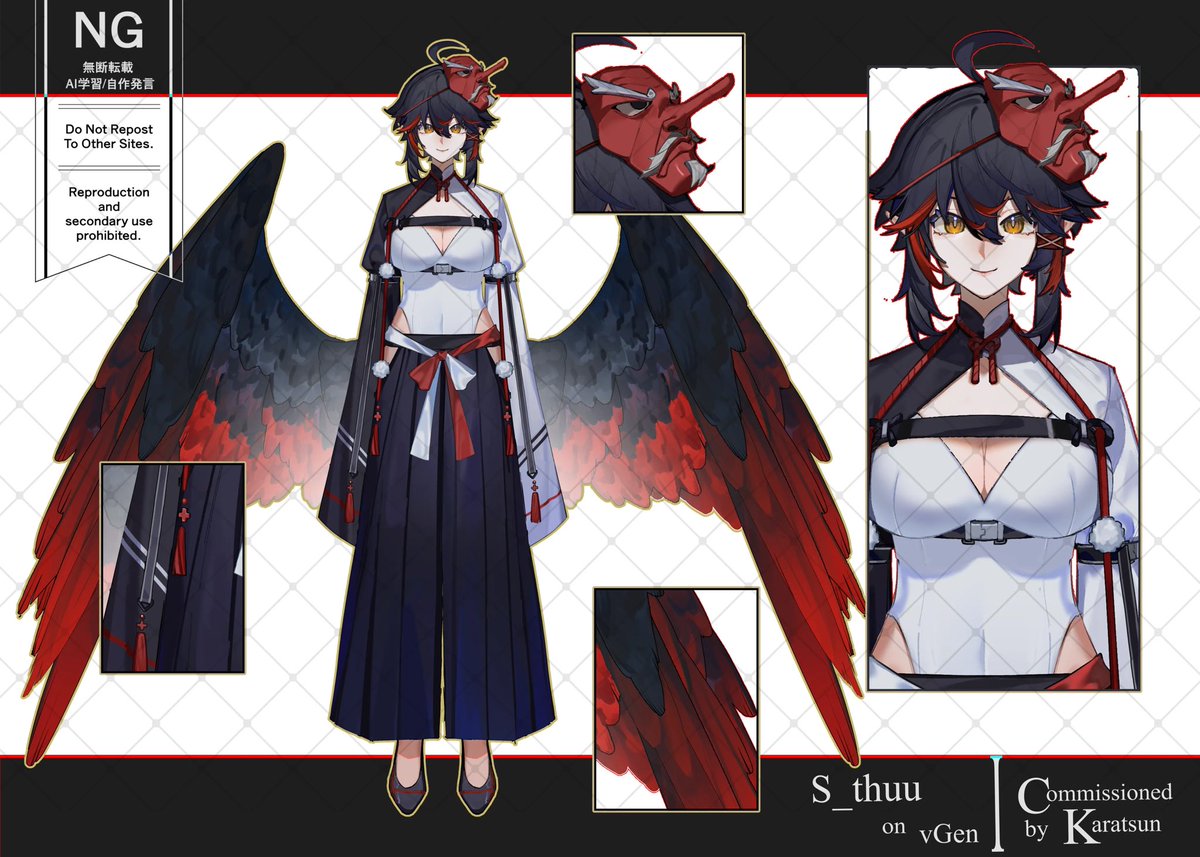 Karatsundere's tweet photo. “HMPH! You dared summon a Tengu? Then feast your eyes on divine beauty! Just dont ask me for directions human!” 🐦‍⬛⛩️

Hi! Im kara, a tengu crow vtuber! I speak english and spanish, have a knack for getting lost, clumsy, and just overall silly!
Id love to get to know you! 

I want to be YOUR favorite Tengu #VTuber 🫵 and #1 Crowshi!

Model live2d Artist: @ S_thuu on vgen
Model Rigger: TBA! Sshh!

Art tag: #Karasue 
NSFW Tag: #Kararan 
Clips Tag: #Karashun
Community Tag: #Trinkets 
Oshi marks that represent me! The crow and shrine emojis! 🐦‍⬛⛩️

I hope I can make people proud! Ill do my best