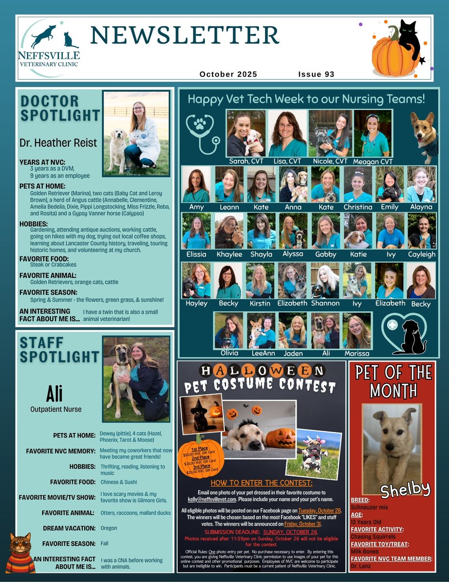 NeffsvilleVet's tweet photo. October Newsletters
https://t.co/YCxoIXz1Ez https://t.co/PXoVL4P8Lz