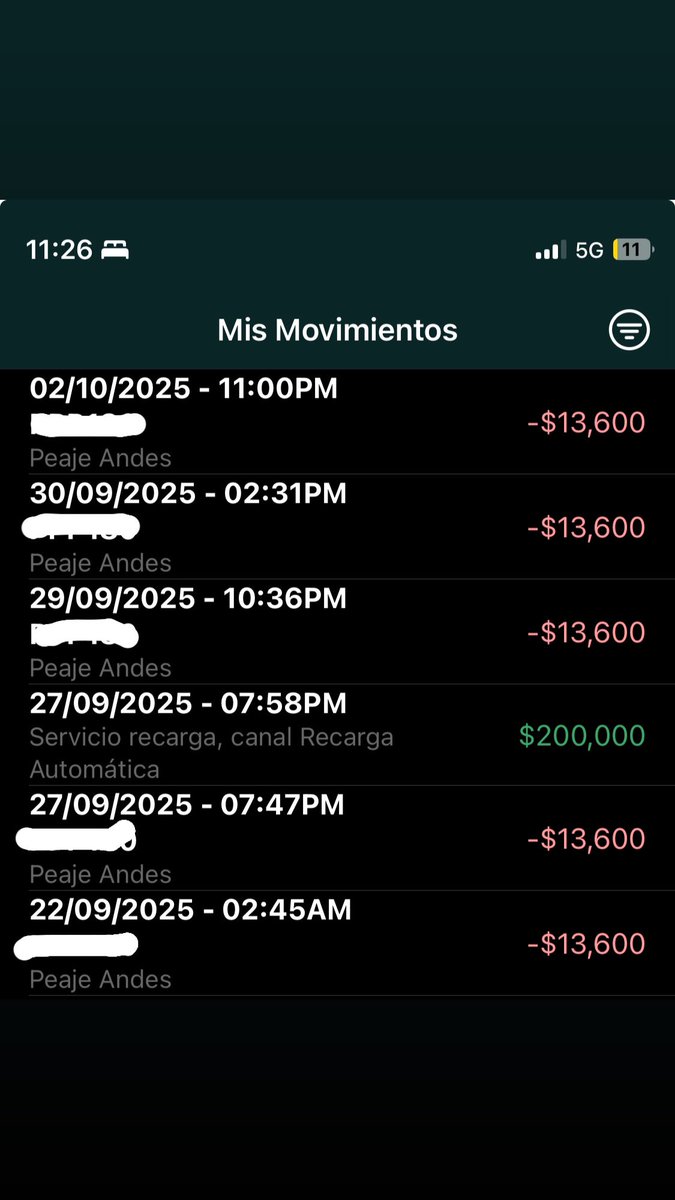 PaulaMonroyy's tweet photo. Señores @FlypassColombia , ¿me explican cómo me están cobrando peajes si desde el 20 de septiembre mis carros no se han usado? Estoy fuera del país y siguen llegando cobros. Inaceptable. https://t.co/gThGegnTax