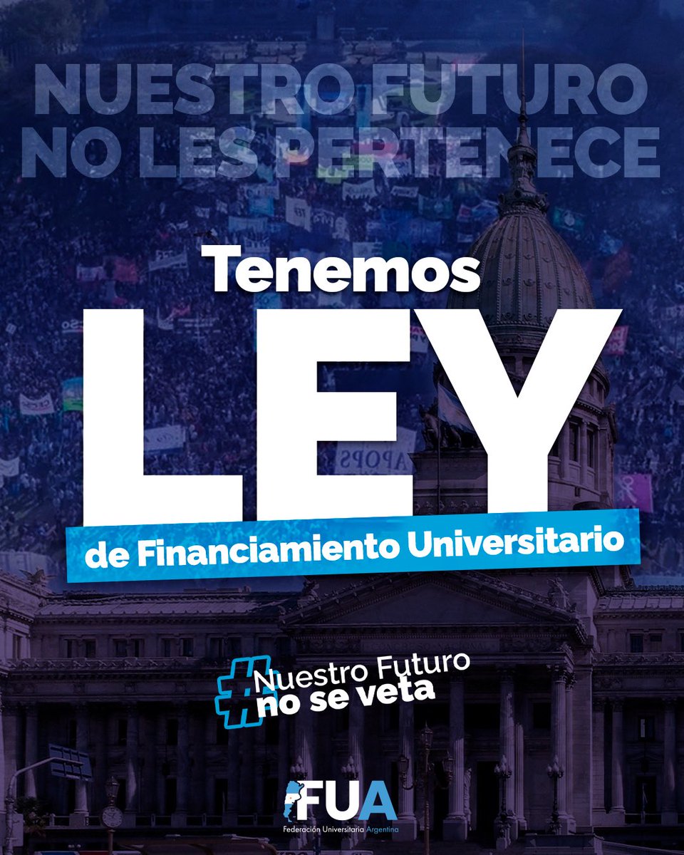 ES LEY 🇦🇷

PRESIDENTE MILEI: 

REGLAMENTE LA LEY DE FINANCIAMIENTO