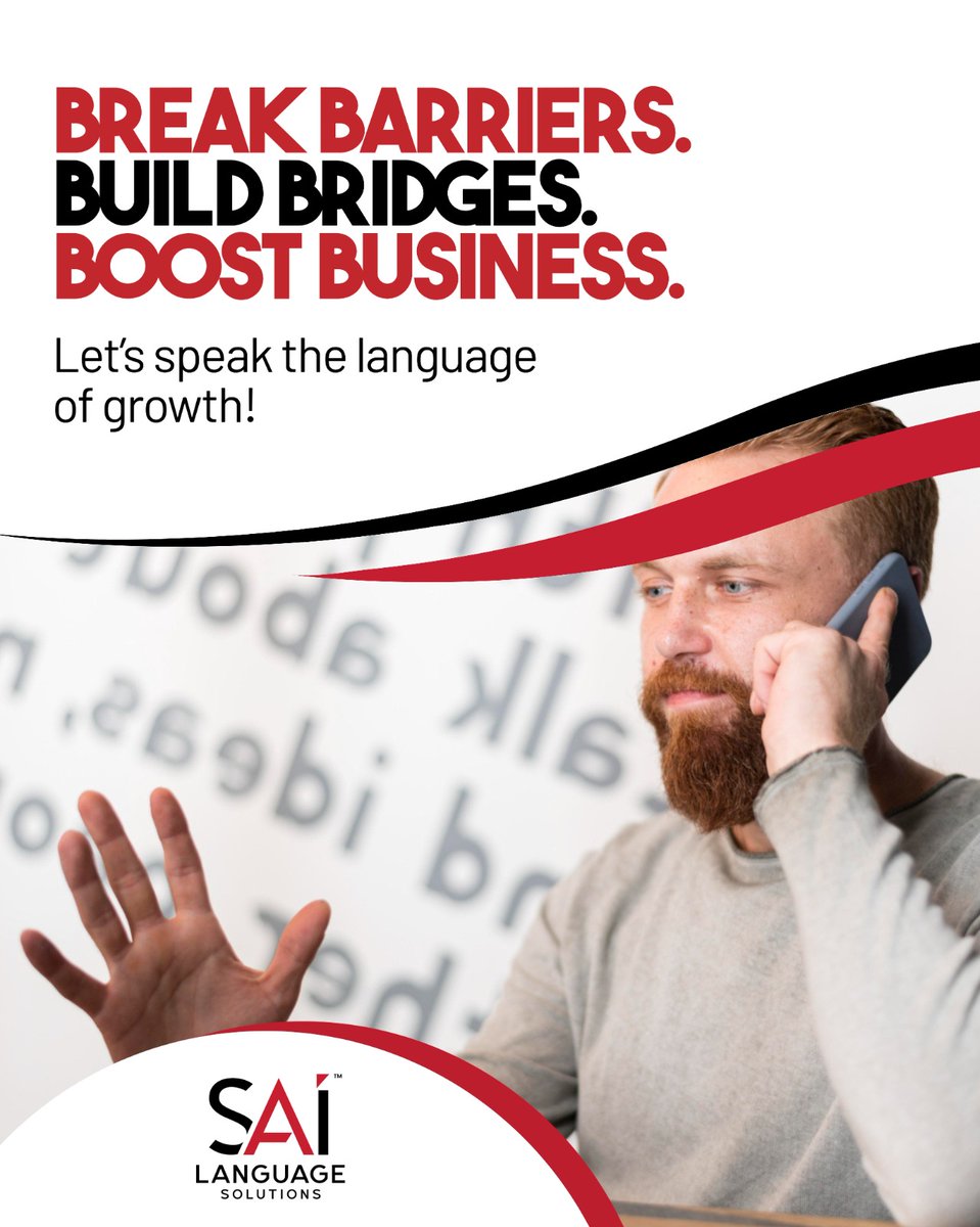 language_sai's tweet image. At SAI Language Solutions, we help you connect with the world one language at a time. 
Whether you're going global or growing local, our expert language services are tailored to fuel your success. 💼💬
-
✨
sailanguage.com
.
.
.
#LanguageSolutions #GlobalExpansion