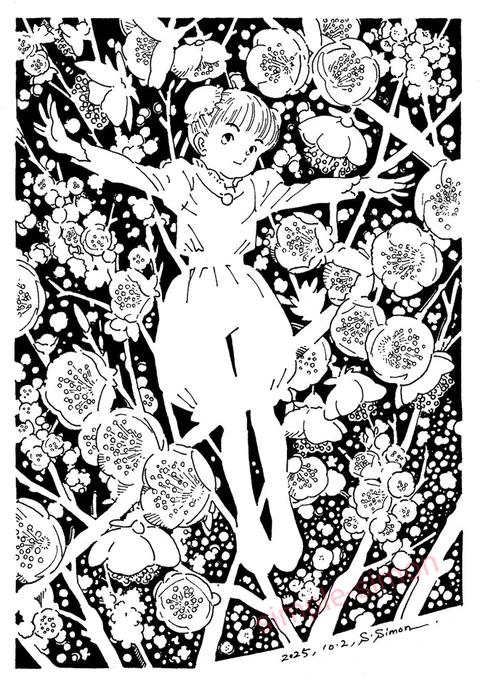 おはようございます☀️朝の再掲のお時間です。
「アンズ」
春の花ですがご勘弁を。
絵の女の子は私の数少ない固定キャラクター「スズラン娘」ですが、出てくるたびに頭身が変わります。これは低いほう😅<うむむ

本日も良い1日を! 