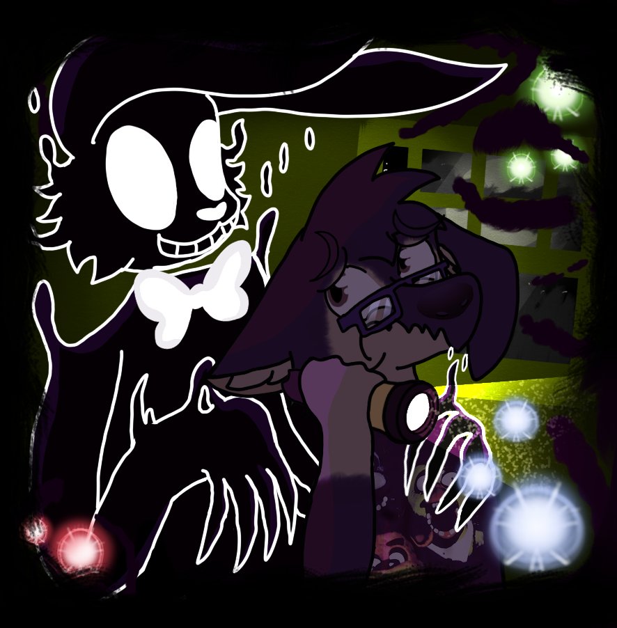 "A dark shadow is looming behind you. You should had just left the dark spirits alone."

#fnaf #furry #fivenightsatfreddys