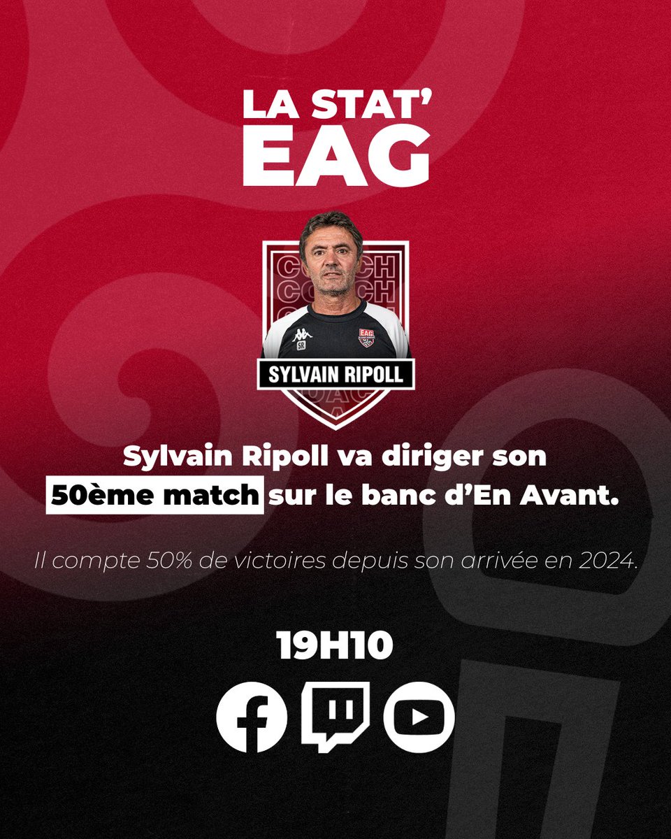[📊#StatEAG] Et une 27ème victoire avec EAG ? 

#EAGASNL c'est à partir de 19h10 sur YouTube, Facebook et Twitch. 📺