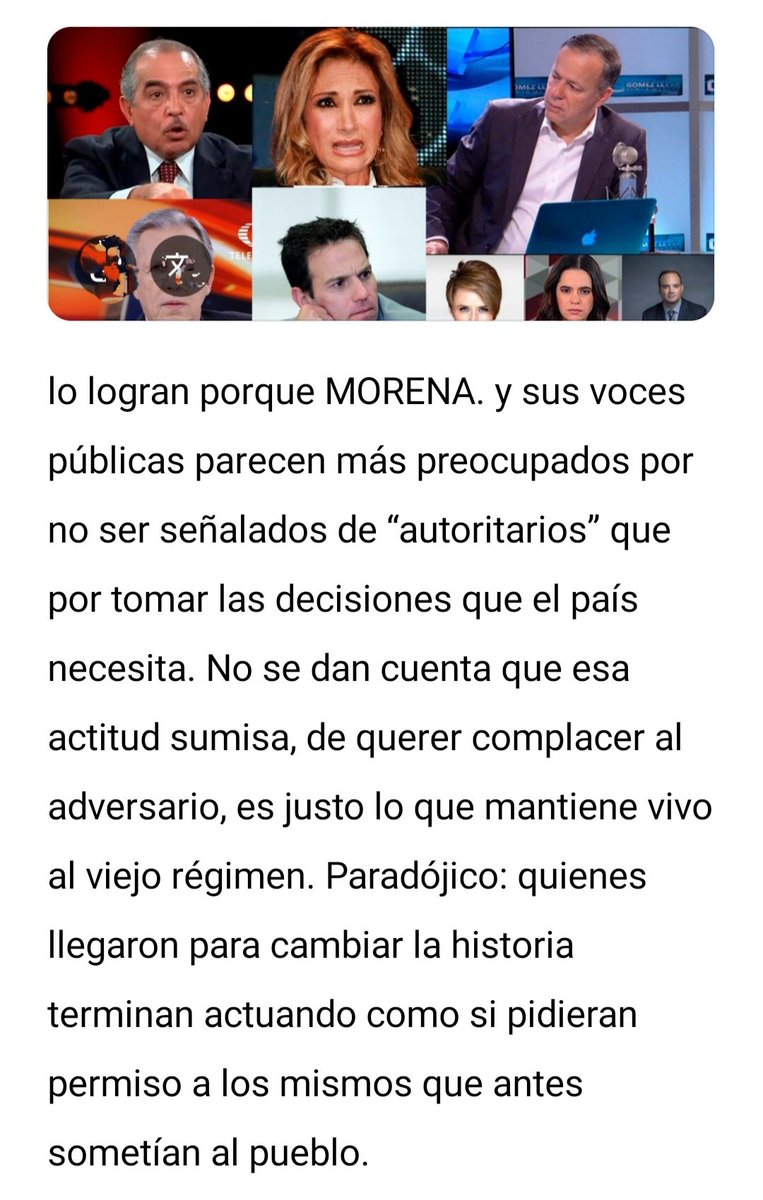 ManglioCantora1's tweet photo. @Claudiashein @GobiernoMX @LuisaAlcalde @OliviaSalomonV @veronicacamino @rosaicela_ 
El PRIAN y sus periodistas de siempre siguen marcando la pauta, como si aún gobernaran… https://t.co/ztu0mxQIJF