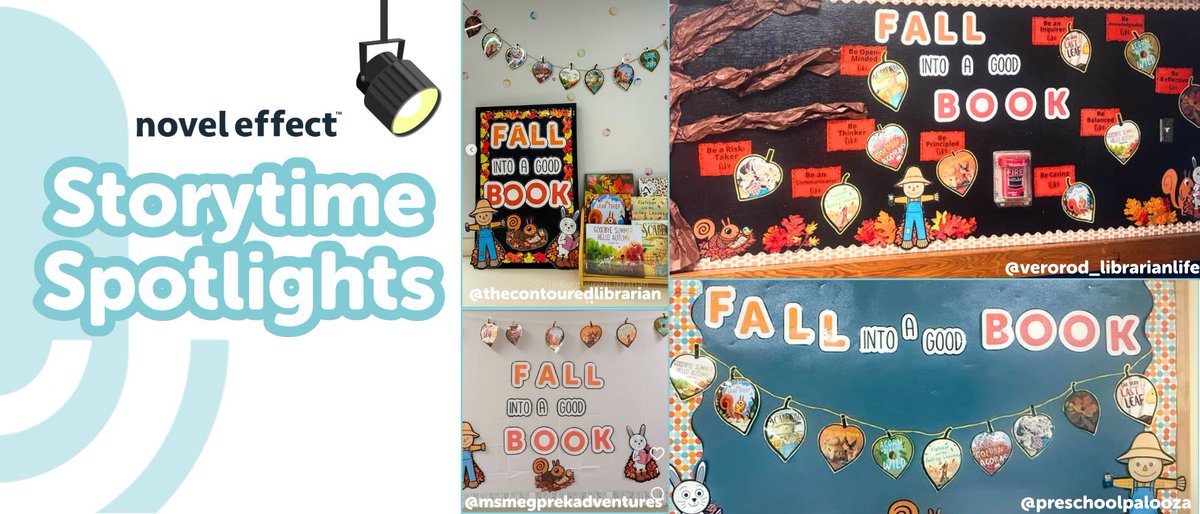 Novel_Effect's tweet photo. We love all the creative ways educators are bringing our printable bulletin board to life! 🍂 Haven’t raked yours in yet? Grab it here: https://t.co/Tjs8lMEm4y 

📸 Share your Novel Effect moments! Snap a pic and tag us to spread read-aloud inspo! https://t.co/ZZwfwd0Sx9