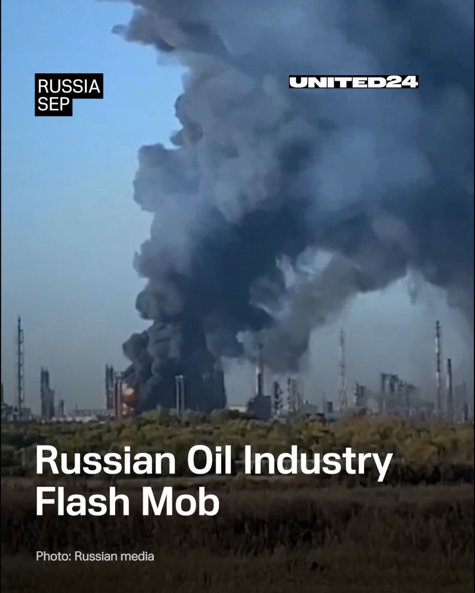 United24media's tweet image. Fires have recently broken out at 19 oil facilities across Russia — here are some of them.

🧵 1/9 ⬇️