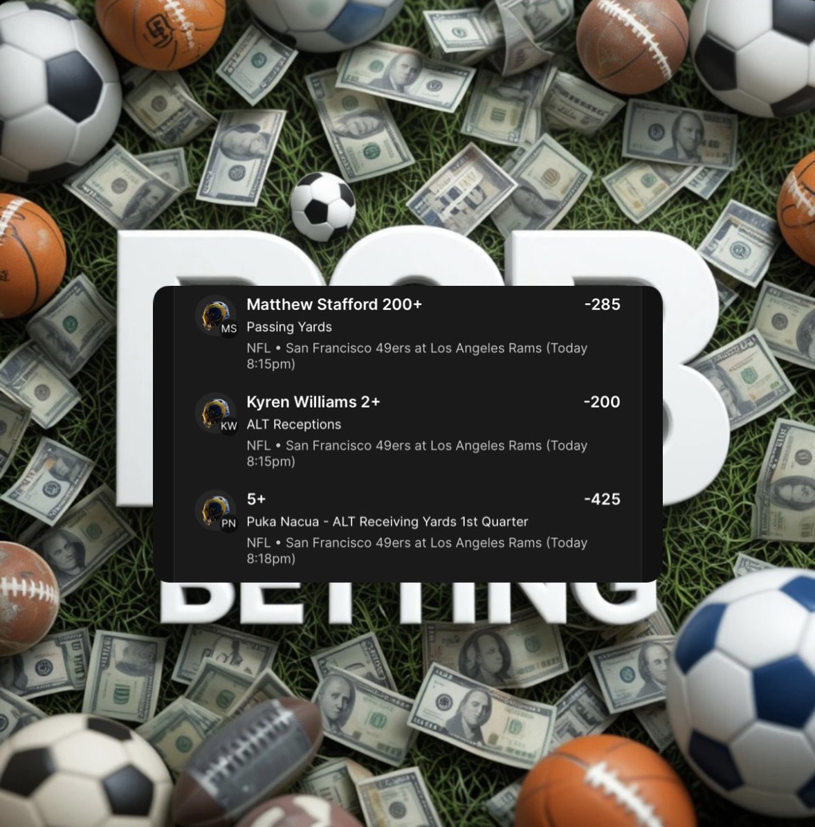 B2bSportsbook's tweet photo. LADDER CHALLENGE $10 - $1000 🪜 

LADDER 2 $20-$45

LIKE 👍🏻 + RETWEET ♻️ + COMMENT 💬 https://t.co/OooKzKr9Kj