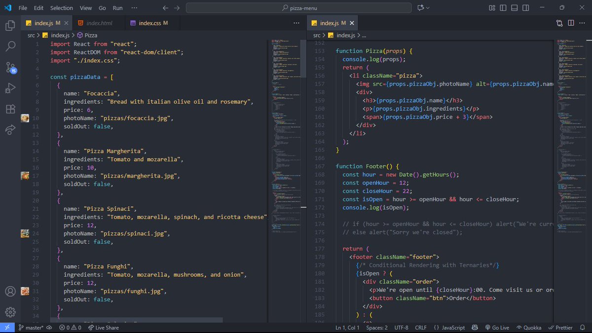 _joseDev_'s tweet photo. Today’s grind:
~ Understood Props, Immutability and One-way data flow
~ Built a Profile Card challenge
~ Learned how to render lists from arrays
~ Explored Conditional Rendering with &amp;&amp;, Ternaries and Multiple returns https://t.co/qkhr6coSxt