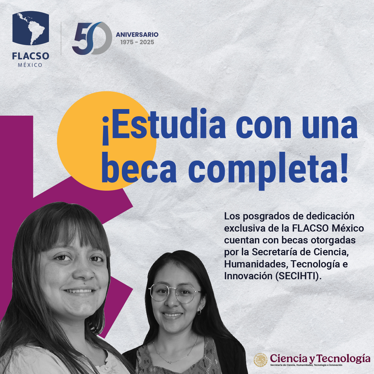 ¿Quieres un posgrado con beca completa y proyección regional?

En la #FLACSOMéxico encontrarás programas de dedicación exclusiva, formación rigurosa y una comunidad internacional que impulsa tu desarrollo.

📌 Postula hoy 👉 postulacion.flacso.edu.mx