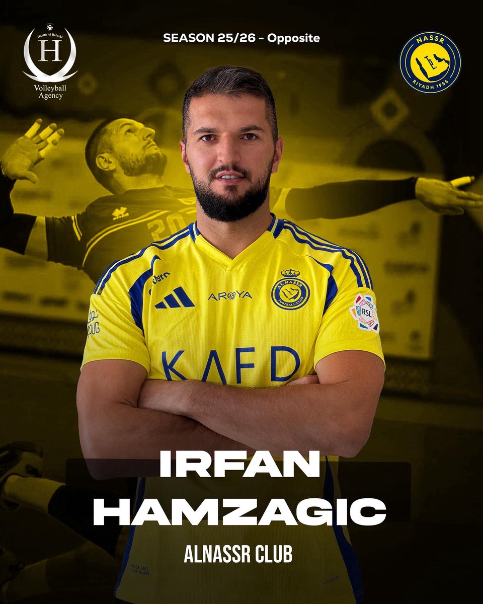 Irfan Hamzagić is the new opposite of Al-Nassr club( Saudi Arabia 🇸🇦) for season 2025/2026 .