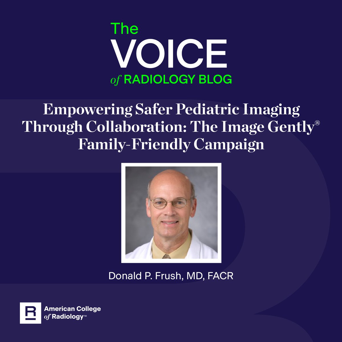 Attention medical students &amp; early-career physicians 📣 In this week's #VoiceofRadiology, <a href="/don_frush/">Dr. Don Frush</a> introduces a new #ImageGently resource to empower you to deliver safer #pediatricimaging by collaborating bit.ly/4326wwq <a href="/SocPedRad/">The Society for Pediatric Radiology</a> <a href="/ImageGently/">ImageGently</a> <a href="/aafp/">AAFP</a> <a href="/ASRT/">ASRT</a> <a href="/aapmHQ/">American Association of Physicists in Medicine</a>
